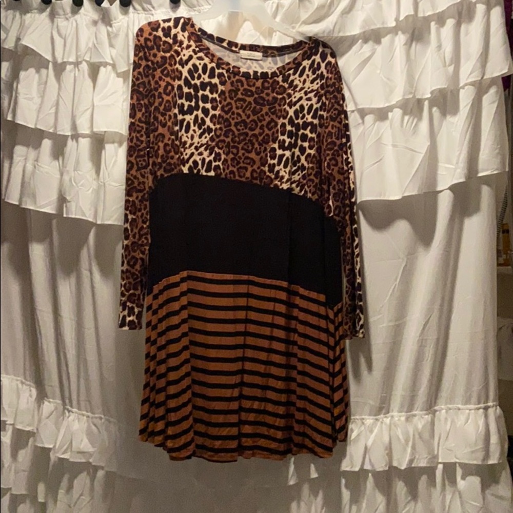 A.gain Leopard Print Dress